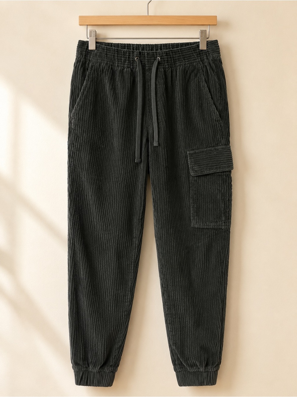 Sun + Stone Men’s Corduroy Cargo Jogger Pants Size S – 100% Cotton